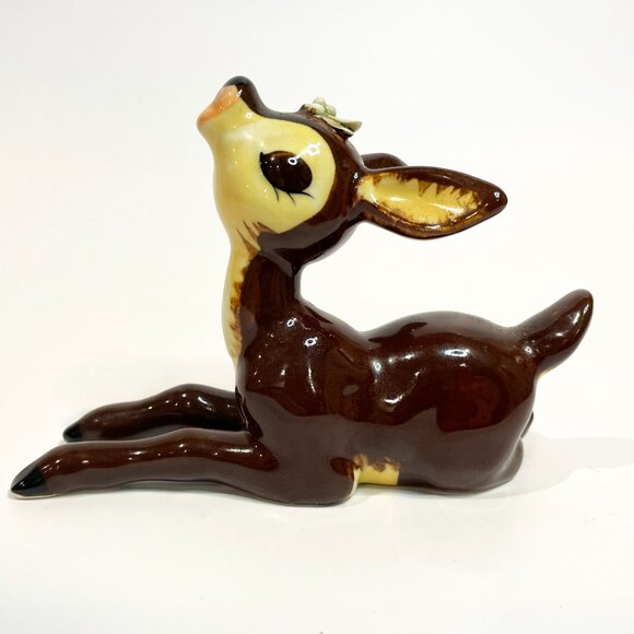 Vintage 1960's Napco Deer Reindeer Figurine Ceramic S185 6" x 4" - Picture 2 of 8